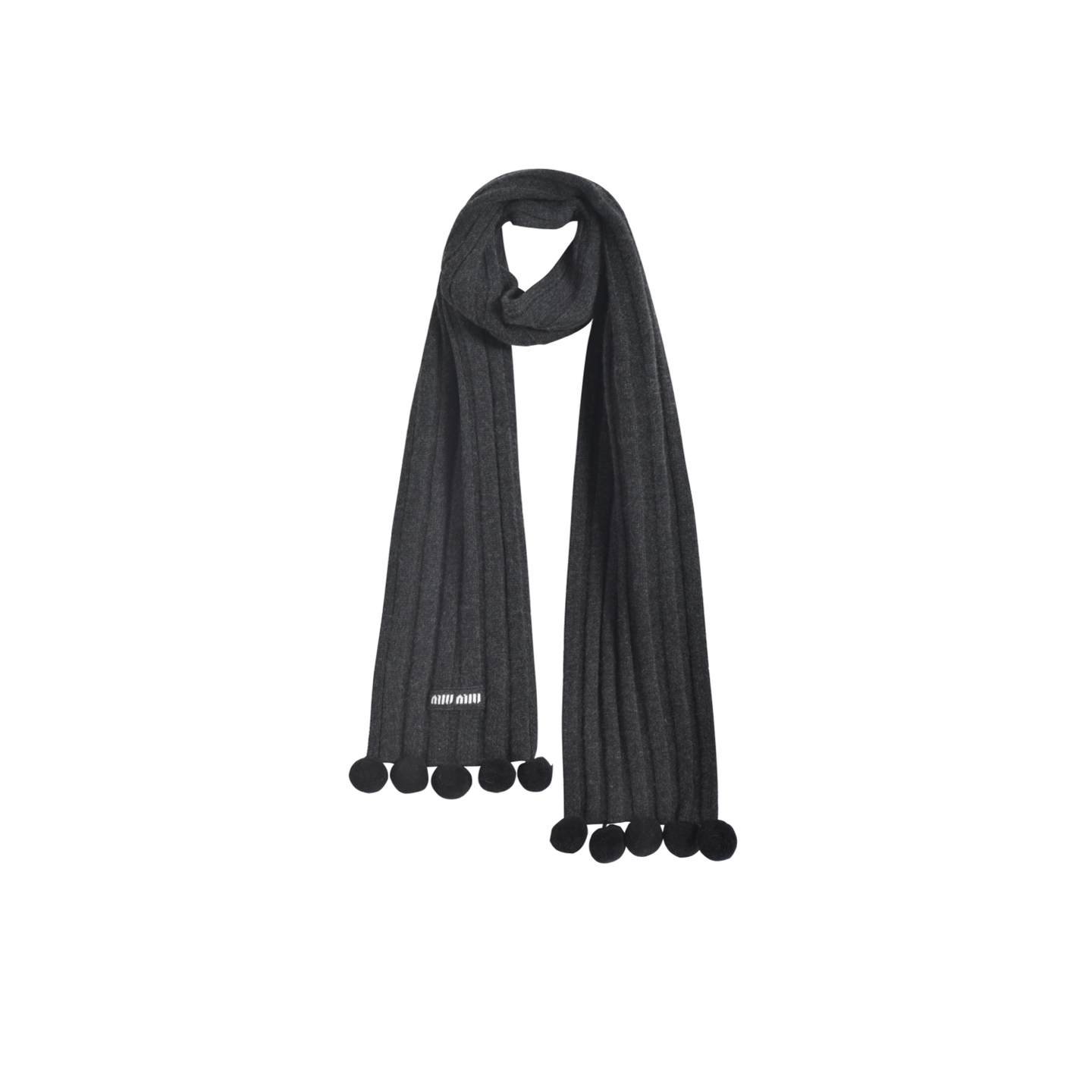 NO:731696,[Love] New style [Love]!  The latest MIU 26NEW wool and cashmere pom-pom decorative scarf. Color dark gray, light gray.,,miumiu,19860909[爱心]新款[爱心]！最新MIU 26NEW 羊毛羊绒毛球装饰围巾.颜色深灰、浅灰.,,miumiu,,Women's clothing