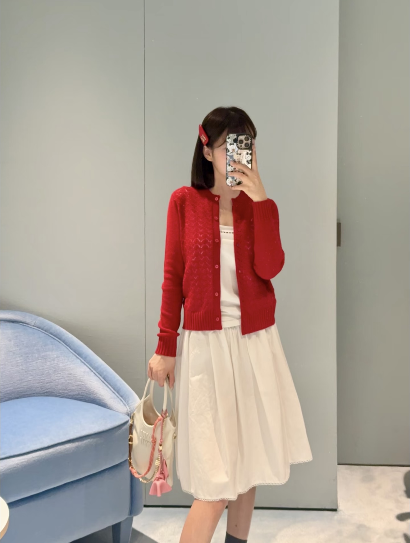 NO:734197,[Love] New style [Love]!  The latest MIU 26NEW New Year limited hollow jacquard knitted cardigan. Size SML.,,miumiu,19860909[爱心]新款[爱心]！最新MIU 26NEW 新年限定镂空提花针织开衫.尺码SML.,,miumiu,,Women's clothing