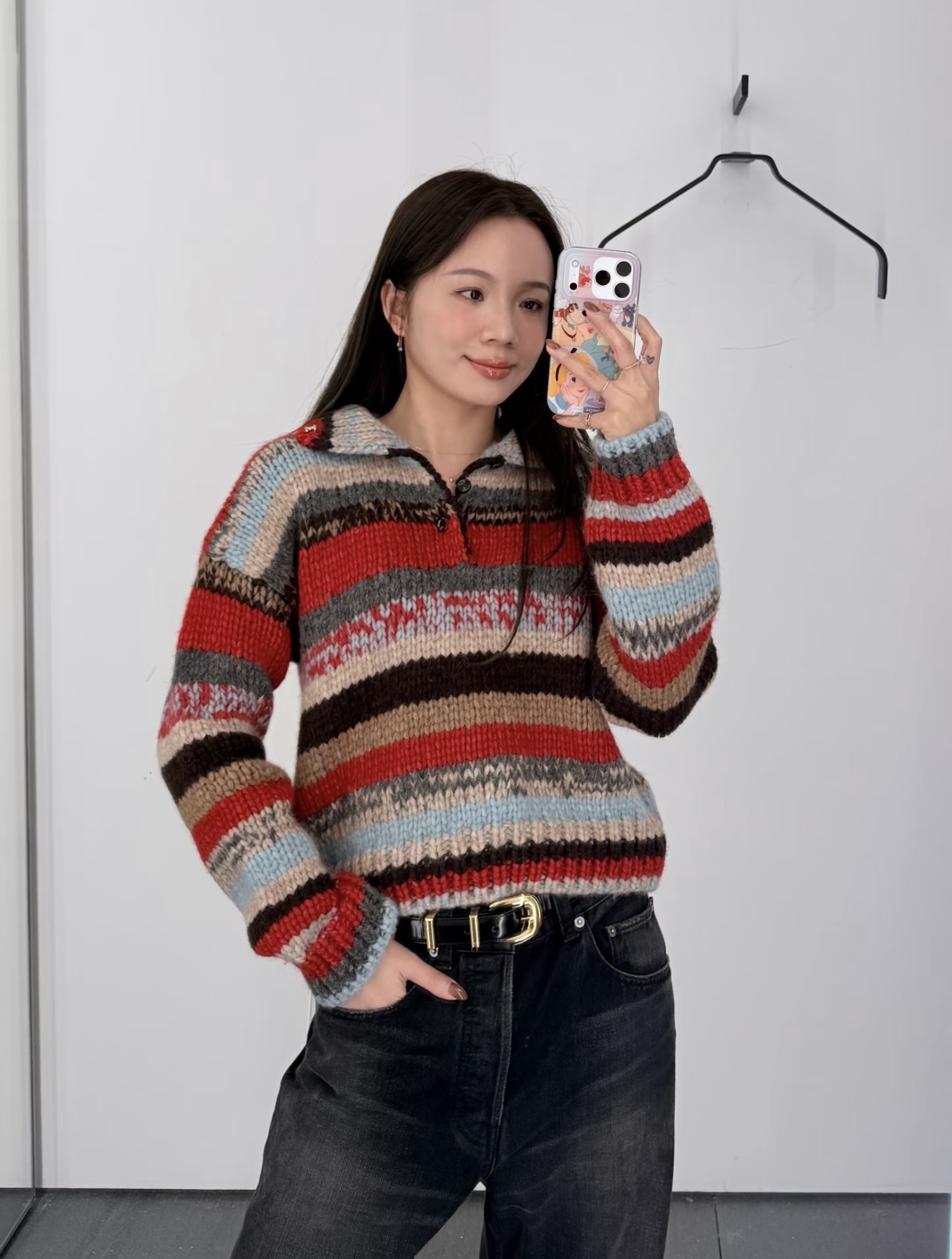 NO:735209,[Love] New style [Love]!  The latest CE 26NEW alpaca mixed color knitted Polo sweater. Size SML.,,sweaters,19860909[爱心]新款[爱心]！最新CE 26NEW 羊驼毛混色针织Polo毛衣.尺码SML.,,sweaters,,Women's clothing