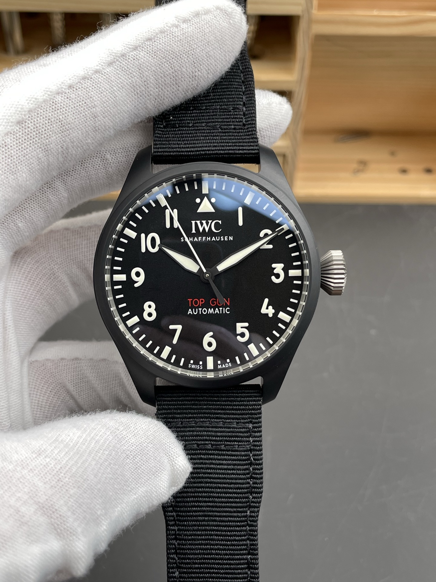 NO:553412,M+ IWC Pilot IW329801 titanium black plate/43.8mm/8N24 machine,,iwc19860909M+ 万国飞行员 IW329801钛金属黑盘/43.8mm/8N24机,,iwc,Watch