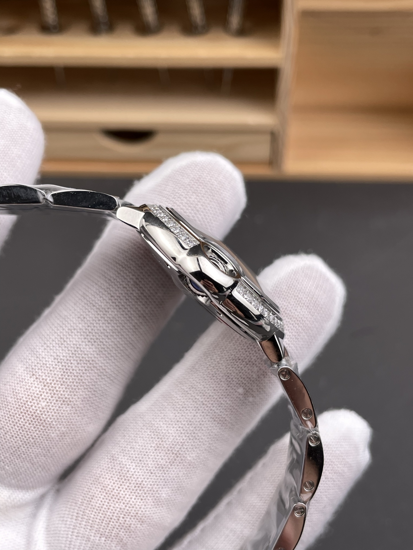Cartier AF 卡地亚蓝气球 钻圈白盘女款/33mm/076机一档机芯