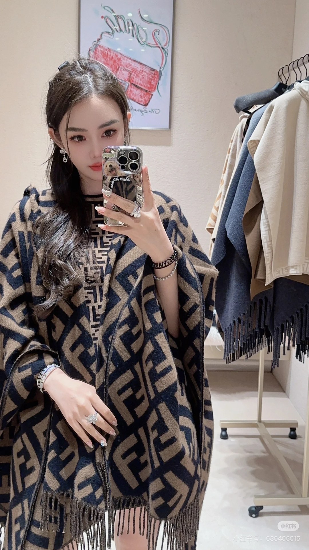 Fendi Scarf Shawl Cashmere