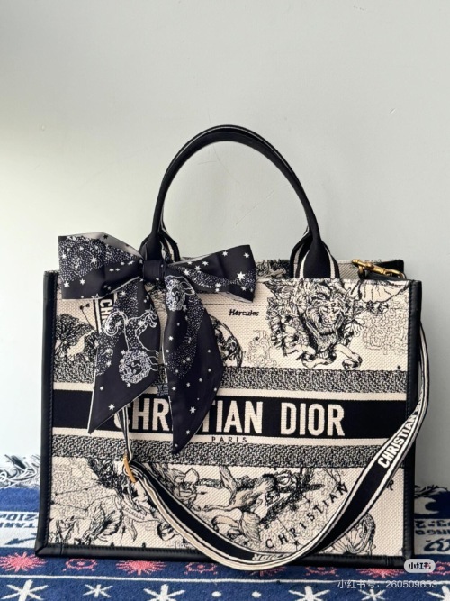 Dior Book Tote Bag Black and White Zodiac Embroidery, Medium Size 1 Dior Book Tote Bag Black and White Zodiac Embroidery, Medium Size