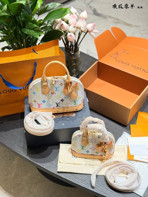 Louis Vuitton Murakami Alma BB Monogram Bolso de Mano Blanco Multicolor 15 Louis Vuitton Murakami Alma BB Monogram Bolso de Mano Blanco Multicolor