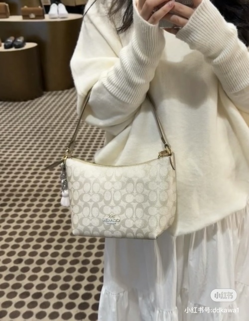 Bolso Bandolera Coach Signature Jacquard Ivory para Mujer 16 Bolso Bandolera Coach Signature Jacquard Ivory para Mujer