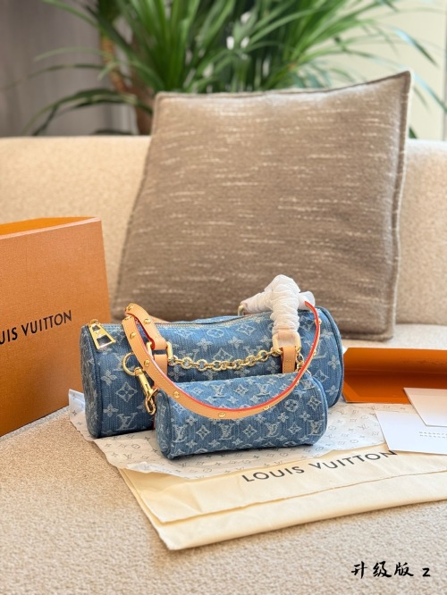 Louis Vuitton Denim Monogram Babylone Chain BB Bag Set 16 Louis Vuitton Denim Monogram Babylone Chain BB Bag Set