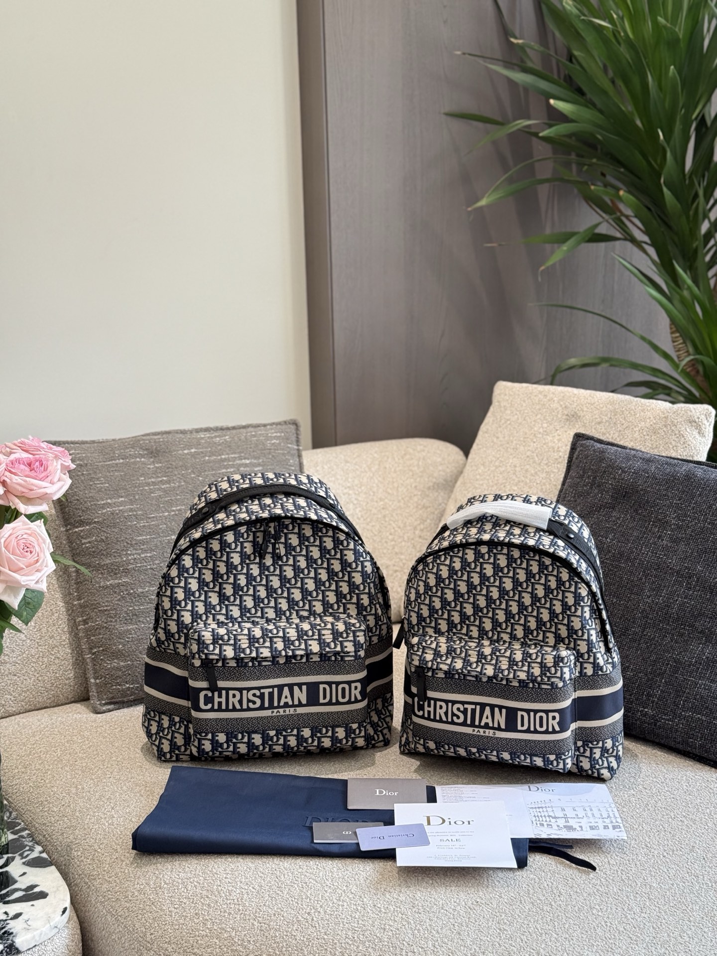 Dior Travel Backpack Oblique Embroidery Unisex Bag, Fashion and Practical Design