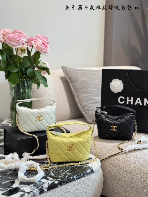 Chanel 25P Brushed Logo Lunch Box Bag with Chain Strap - 16cm 1 Chanel 25P Brushed Logo Lunch Box Bag with Chain Strap – 16cm