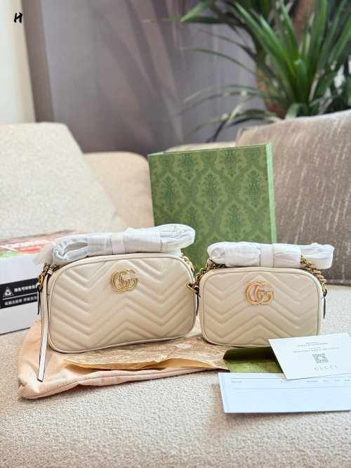 Gucci Marmont Quilted Leather Camera Bag, Adjustable Shoulder Strap, Ivory 1 Gucci Marmont Quilted Leather Camera Bag, Adjustable Shoulder Strap, Ivory
