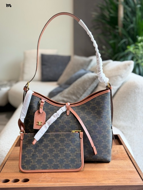 Celine Carryall Bolso Tote con Diseño de Cordón y Tamaño Práctico de 28x24 1 Celine Carryall Bolso Tote con Diseño de Cordón y Tamaño Práctico de 28×24