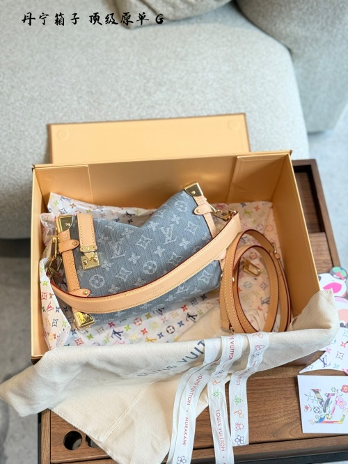 Louis Vuitton Gray Denim Soft Trunk Box Bag, Super Soft and Stylish 1 Louis Vuitton Gray Denim Soft Trunk Box Bag, Super Soft and Stylish