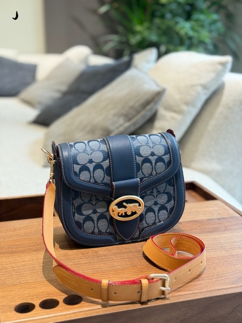 Coach Chambray Saddle Bag: Retro Style, Lightweight & Breathable Fabric 1 Coach Chambray Saddle Bag: Retro Style, Lightweight & Breathable Fabric