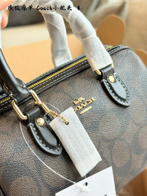 Coach Rowan Mini Boston Bag Marrón Monograma, Bolso Bandolera Ajustable 15 Coach Rowan Mini Boston Bag Marrón Monograma, Bolso Bandolera Ajustable