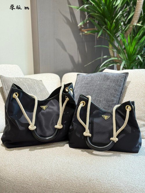 Prada Re-Nylon Tote Bag with Rope Handle | Spacious & Stylish Shopper 1 Prada Re-Nylon Tote Bag with Rope Handle | Spacious & Stylish Shopper