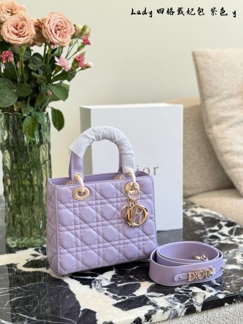 Dior Lady Dior Bag: Quilted Lambskin with Detachable Strap - Purple 1 Dior Lady Dior Bag: Quilted Lambskin with Detachable Strap - Purple