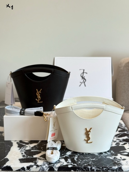 Yves Saint Laurent Tote Bag, Fan-Shaped Basket with Mirror, 30x20x10.5cm 1 Yves Saint Laurent Tote Bag, Fan-Shaped Basket with Mirror, 30x20x10.5cm