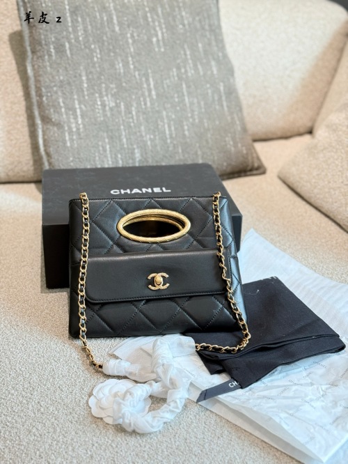 Chanel 24B Black & Gold Clutch Evening Bag with Coco Crush Handle 1 Chanel 24B Black & Gold Clutch Evening Bag with Coco Crush Handle