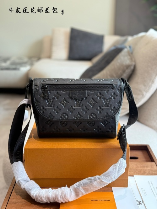 Louis Vuitton Pulse Messenger Bag, Monogram Shadow Embossed Leather 1 Louis Vuitton Pulse Messenger Bag, Monogram Shadow Embossed Leather