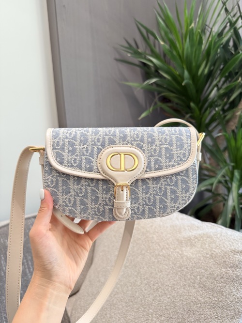 Dior Bobby Oblique Embroidered Denim & Raffia Flap Bag, 20cm 1 Dior Bobby Oblique Embroidered Denim & Raffia Flap Bag, 20cm
