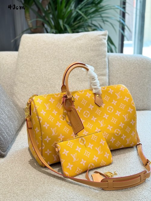 Louis Vuitton Yellow Monogram Pillow Bag with Accessories, 40cm 1 Louis Vuitton Yellow Monogram Pillow Bag with Accessories, 40cm