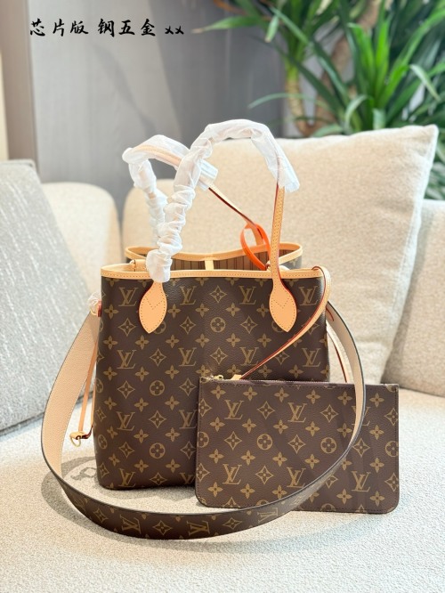 Louis Vuitton Neverfull MM: Iconic Monogram Canvas Tote Bag with Pouch 1 Louis Vuitton Neverfull MM: Iconic Monogram Canvas Tote Bag with Pouch
