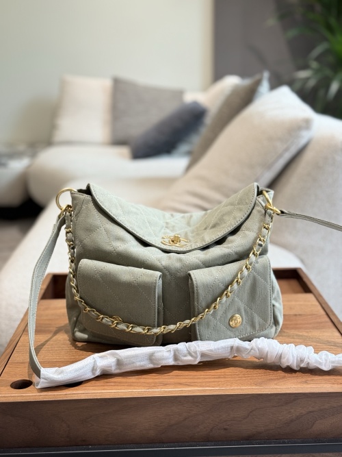 Chanel Denim Flap Hobo Bag, Large Capacity, Versatile Shoulder Bag 1 Chanel Denim Flap Hobo Bag, Large Capacity, Versatile Shoulder Bag