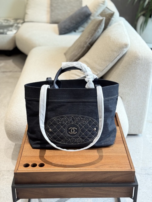 Chanel Denim Tote Bag, Vintage Inspired, Perfect for Spring Outings, 36x30cm 1 Chanel Denim Tote Bag, Vintage Inspired, Perfect for Spring Outings, 36x30cm