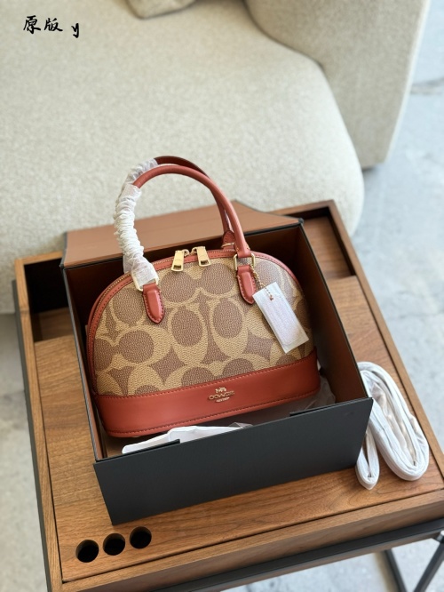 Coach Sabrina Satchel: Classic Bowling Shell Handbag, Retro Design, 24cm, Boxed 1 Coach Sabrina Satchel: Classic Bowling Shell Handbag, Retro Design, 24cm, Boxed