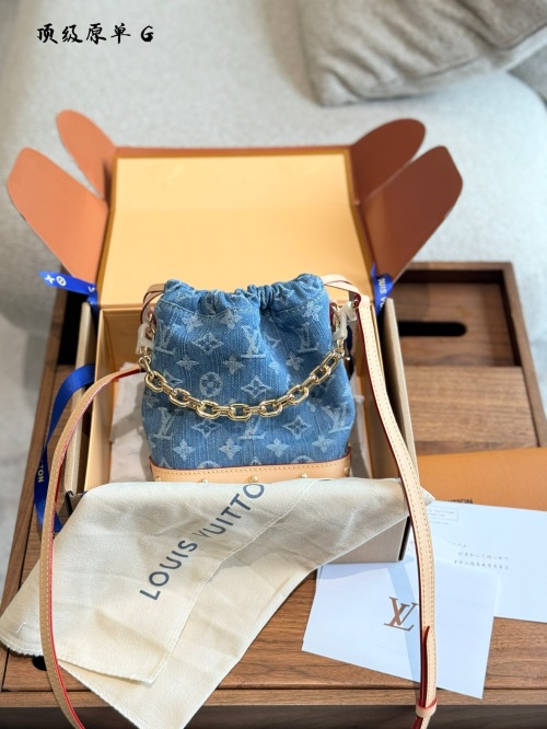 Louis Vuitton Denim Monogram Nano Bucket Bag, Stylish and Versatile 1 Louis Vuitton Denim Monogram Nano Bucket Bag, Stylish and Versatile