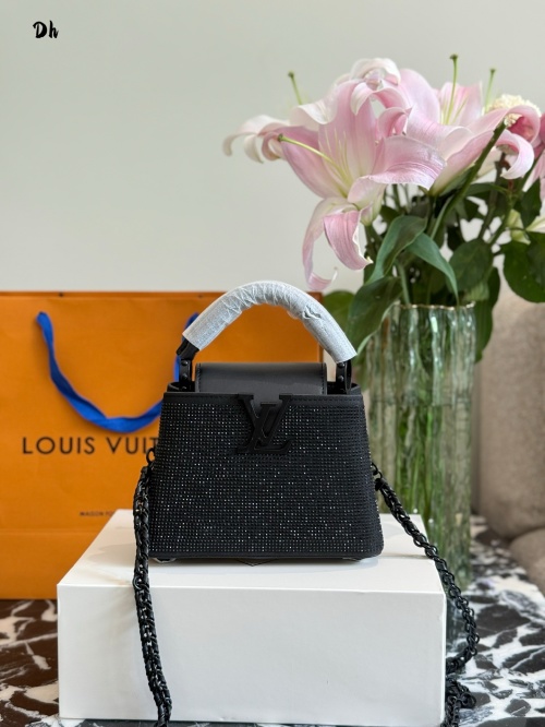 Louis Vuitton Capucines Mini Rhinestone Embellished Top Handle Bag, 20 cm 1 Louis Vuitton Capucines Mini Rhinestone Embellished Top Handle Bag, 20 cm