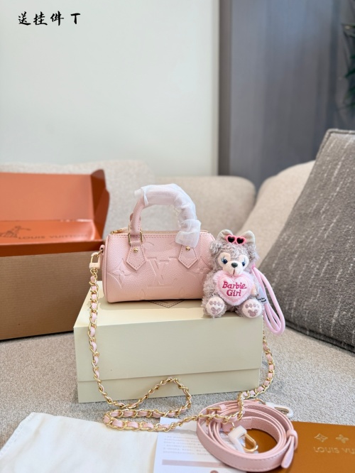 תיק יד Louis Vuitton Nano Speedy בצבע ורוד סובנייר מדהים 1 תיק יד Louis Vuitton Nano Speedy בצבע ורוד סובנייר מדהים