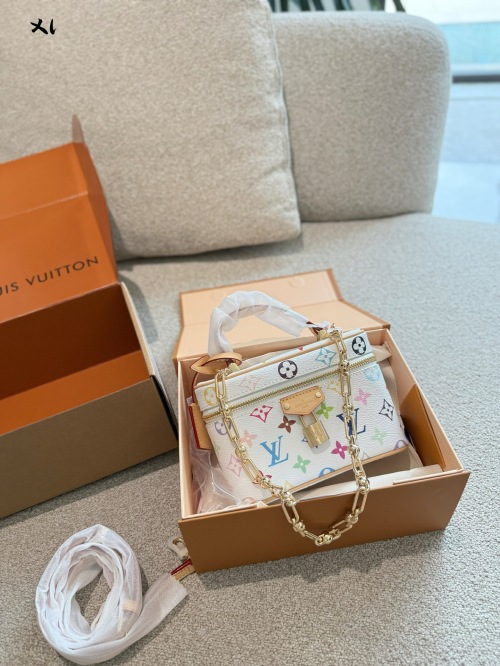 Louis Vuitton Vanity Bag Takashi Murakami White Multicolore Crossbody 1 Louis Vuitton Vanity Bag Takashi Murakami White Multicolore Crossbody