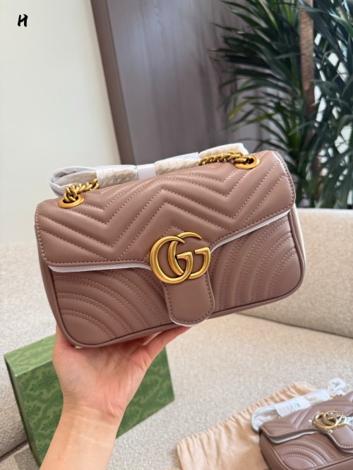Gucci Marmont Leather Shoulder Bag, Classic Gold Buckle, Multiple Colors Available 1 Gucci Marmont Leather Shoulder Bag, Classic Gold Buckle, Multiple Colors Available
