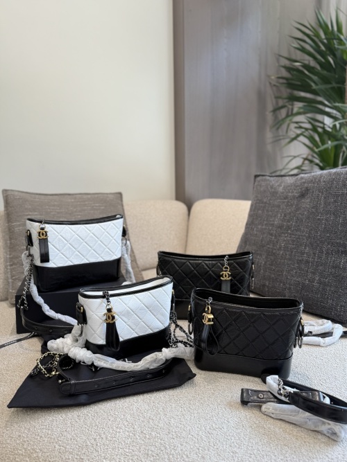 Chanel Gabrielle Small Hobo Bag, Black and White Leather, Gold Hardware 1 Chanel Gabrielle Small Hobo Bag, Black and White Leather, Gold Hardware