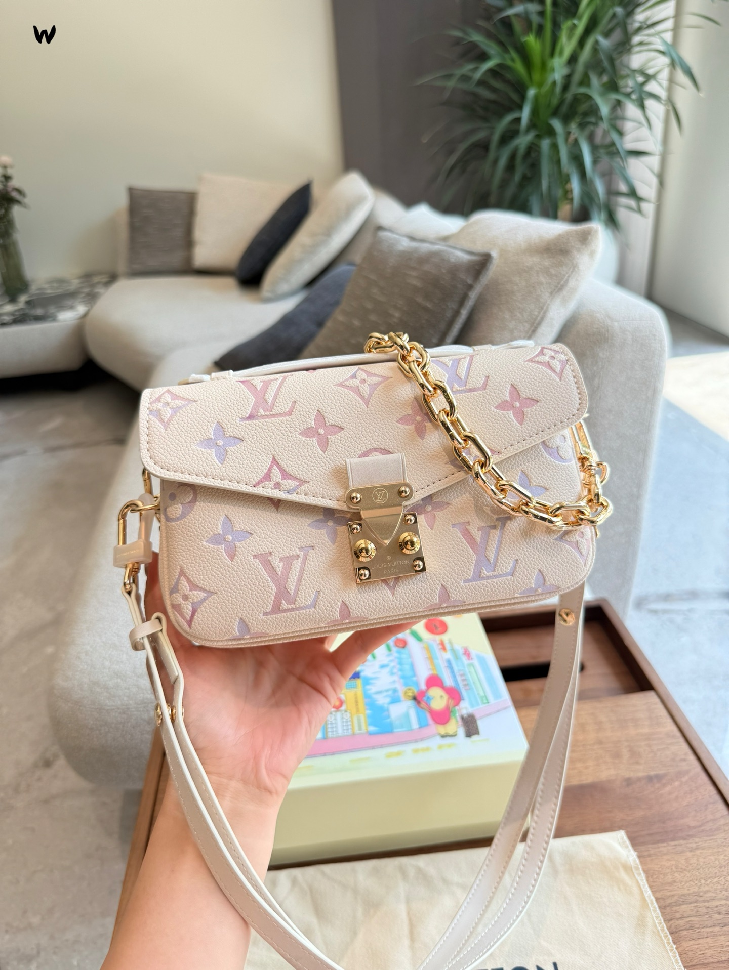 Louis Vuitton Rainbow Monogram Bolso Bandolera con Cadena Dorada 5 i1753842812634 48 0 3