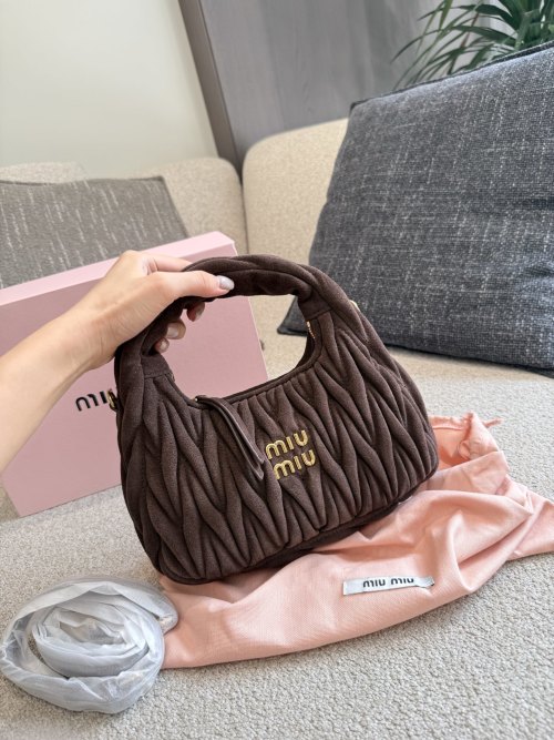 Miu Miu Small Hobo Bag Original Suede Crescent Bag - Stylish and Trendy 1 Miu Miu Small Hobo Bag Original Suede Crescent Bag - Stylish and Trendy