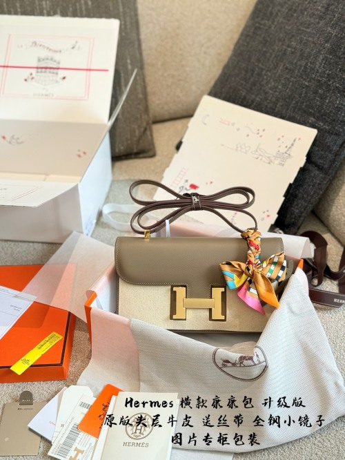 Hermes Constance Handbag: Luxurious Leather, Gold Hardware, and Silk Scarf 1 Hermes Constance Handbag: Luxurious Leather, Gold Hardware, and Silk Scarf