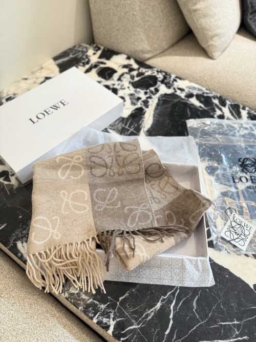 Loewe Anagram Scarf: Wool & Cashmere Blend, Soft, Warm, and Stylish Accessory 1 Loewe Anagram Scarf: Wool & Cashmere Blend, Soft, Warm, and Stylish Accessory