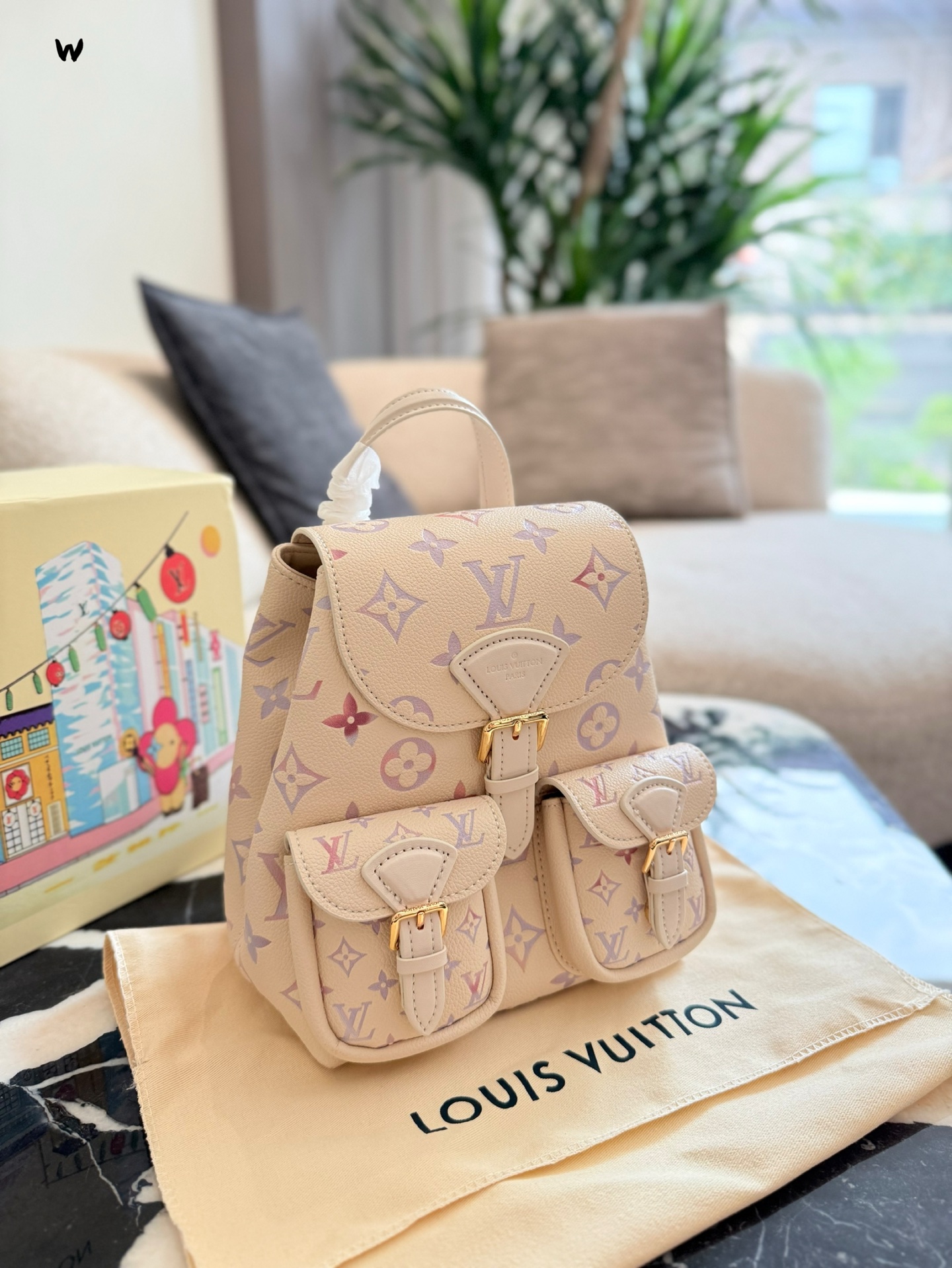 💰280 LV双肩包夏季限定梦幻水彩渐变🫧 这季渐变色太好看了吧#马卡龙配色 # 22×25配盒子