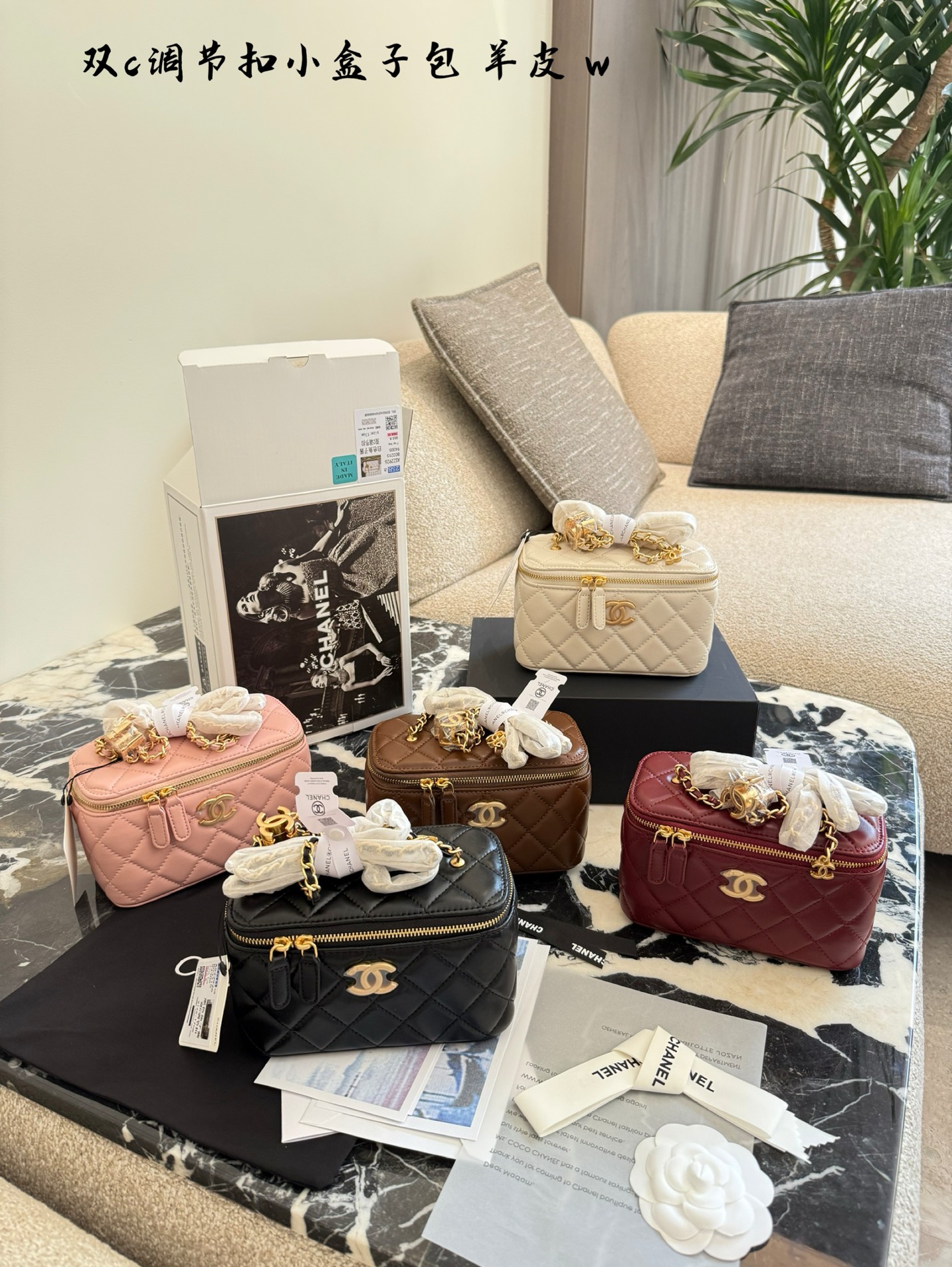 💰280
chanel 双c调节扣小盒子包19cm双盒包装