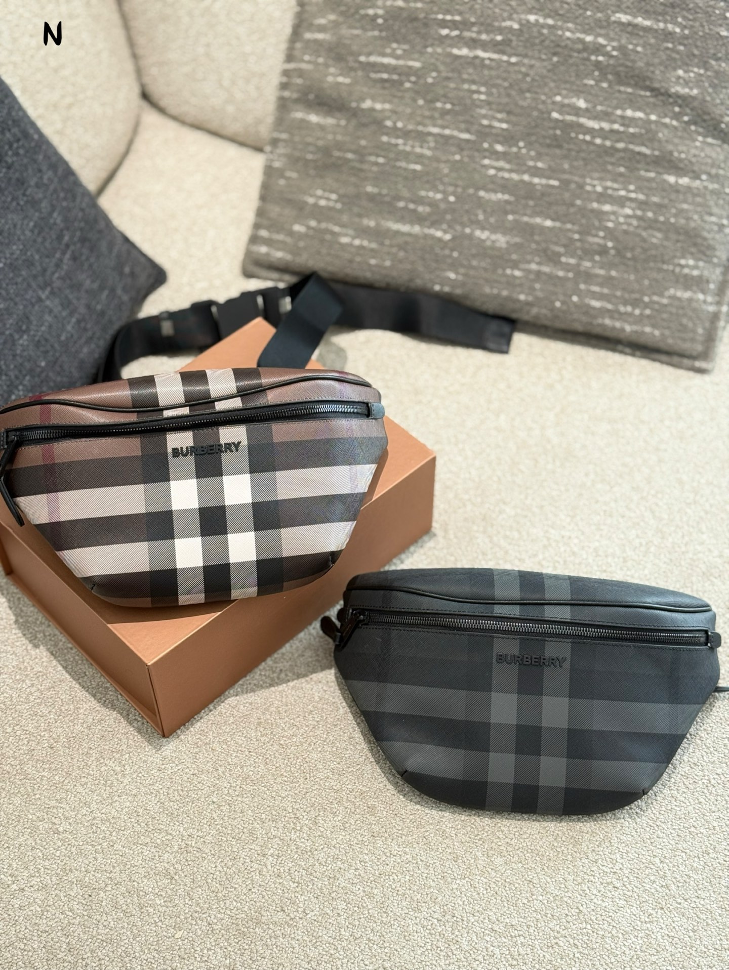 Burberry Unisex Belt Bag in Signature Check - Stylish Crossbody & Waist Pack