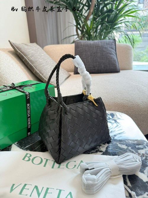 Bottega Veneta Mini Basket Bag in Black Intrecciato Leather with Gold Hardware 1 Bottega Veneta Mini Basket Bag in Black Intrecciato Leather with Gold Hardware
