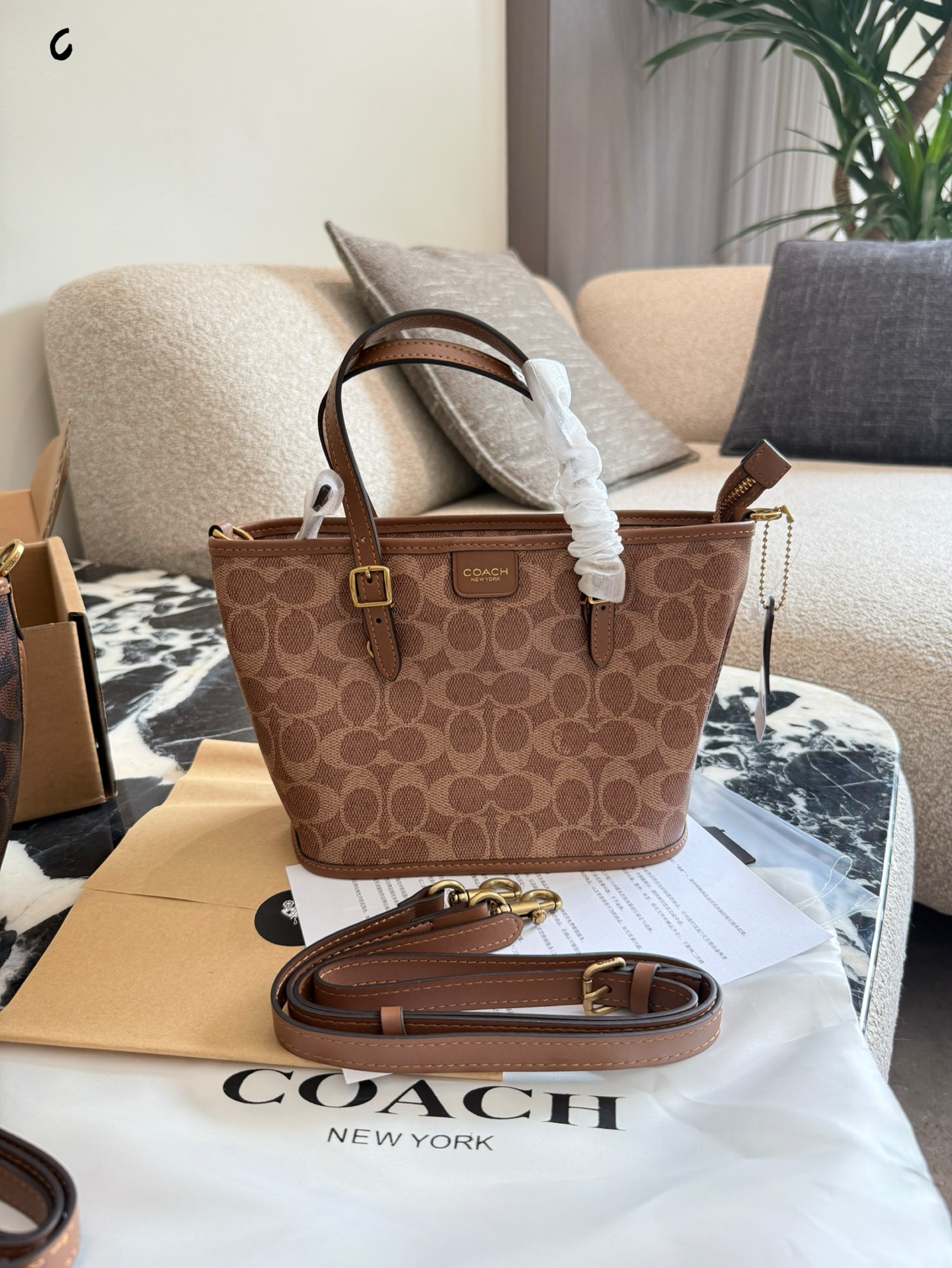 Coach Mini Tote Taxi 21: Bolso Cesta Moderno y Ligero, 21 cm 3 i1759221098930 6077 0 1