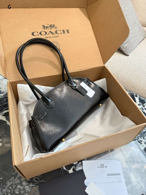 Coach Empire 34 Satchel Handbag Y2K Style, Black Leather, Top Handle Bag 1 Coach Empire 34 Satchel Handbag Y2K Style, Black Leather, Top Handle Bag
