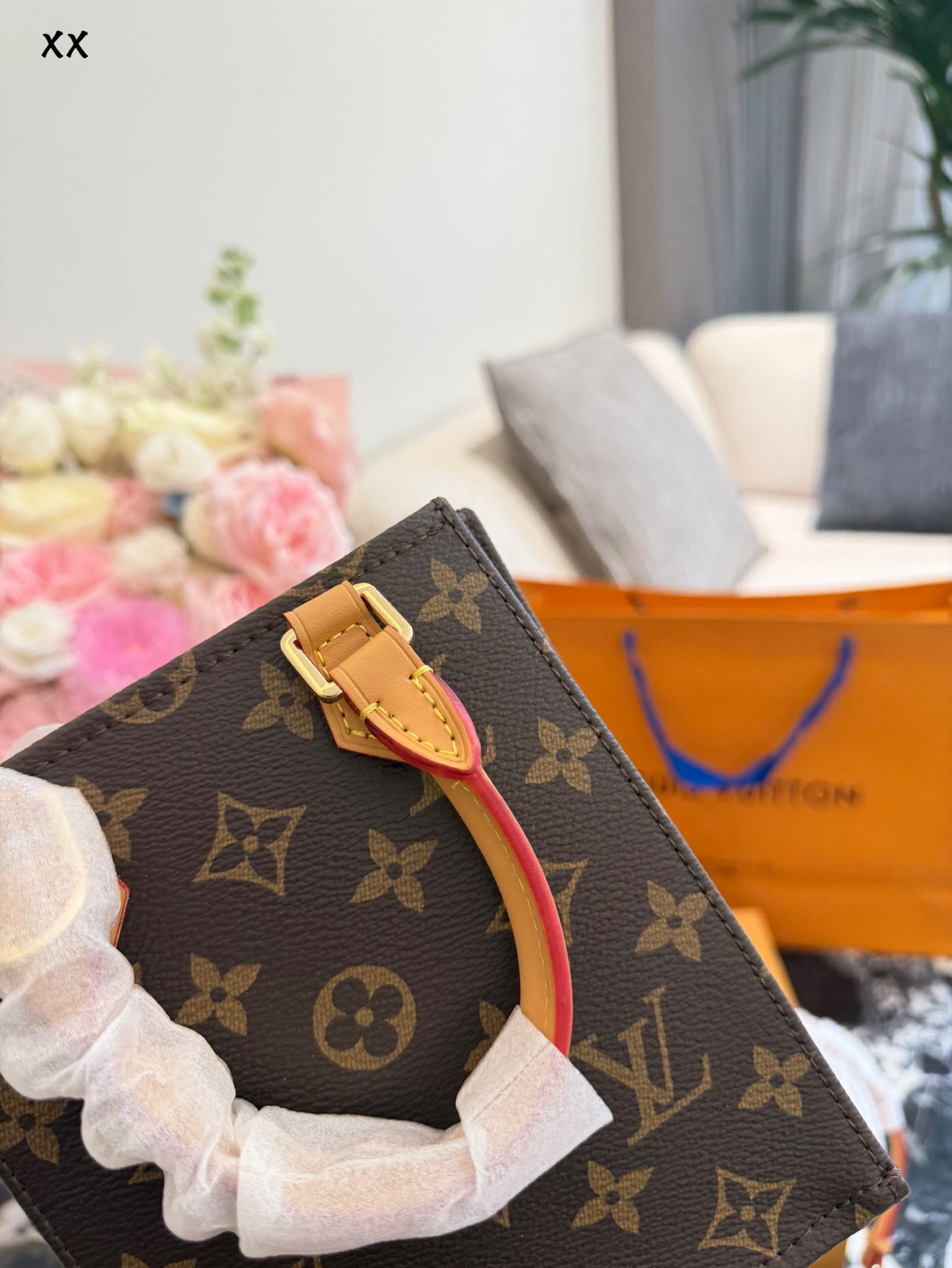 Louis Vuitton Petit Sac Plat Mini Bolso Totes de Lona Monograma Clásico 9 i1760275441234 465 0 7