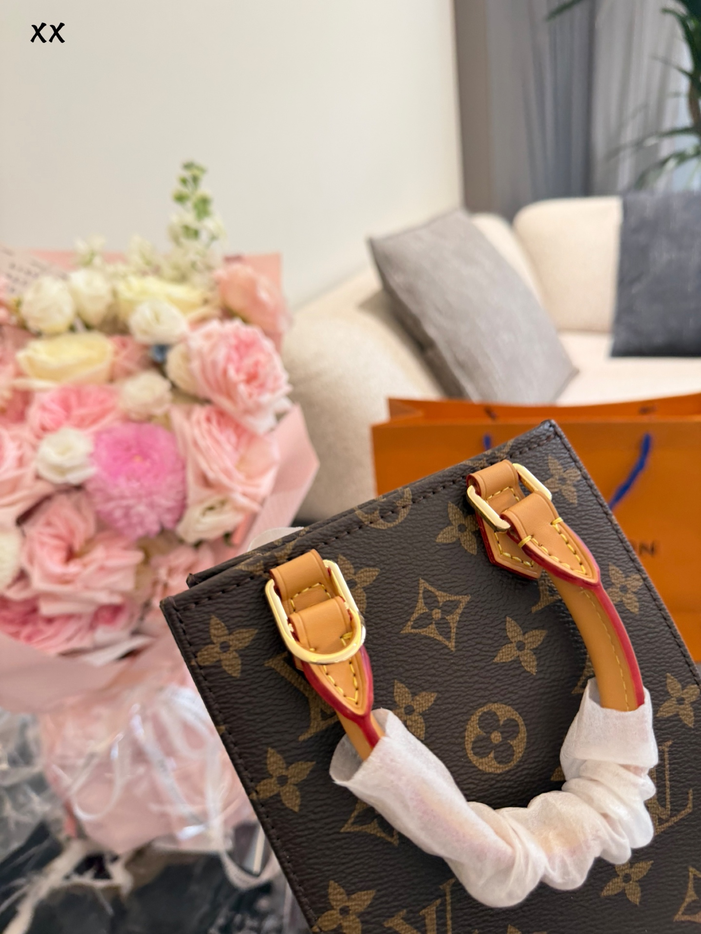 Louis Vuitton Petit Sac Plat Mini Bolso Totes de Lona Monograma Clásico 10 i1760275441250 8904 0 8