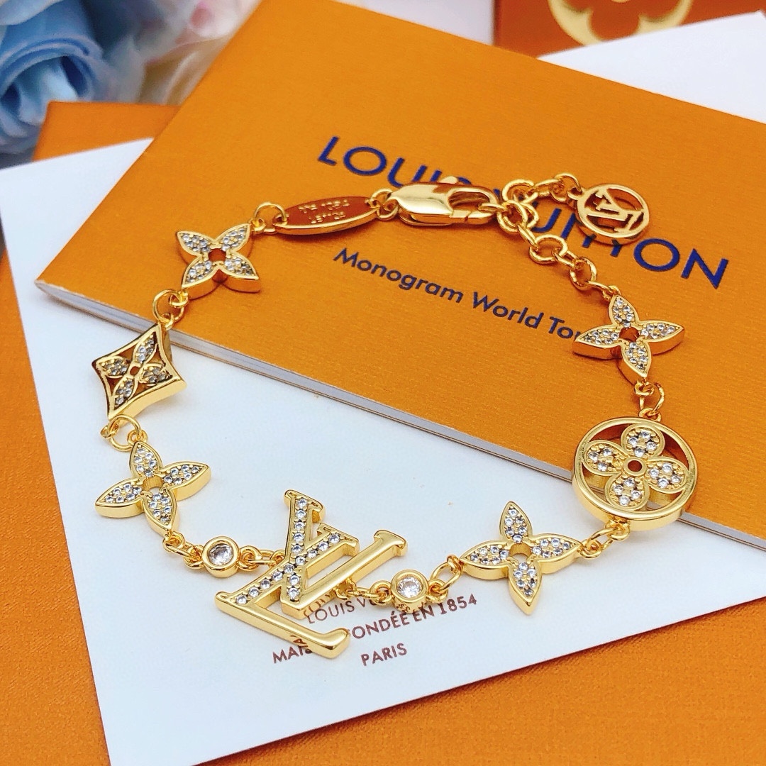 Louis Vuitton Gold-Tone Monogram Bracelet - Comprehensive 5