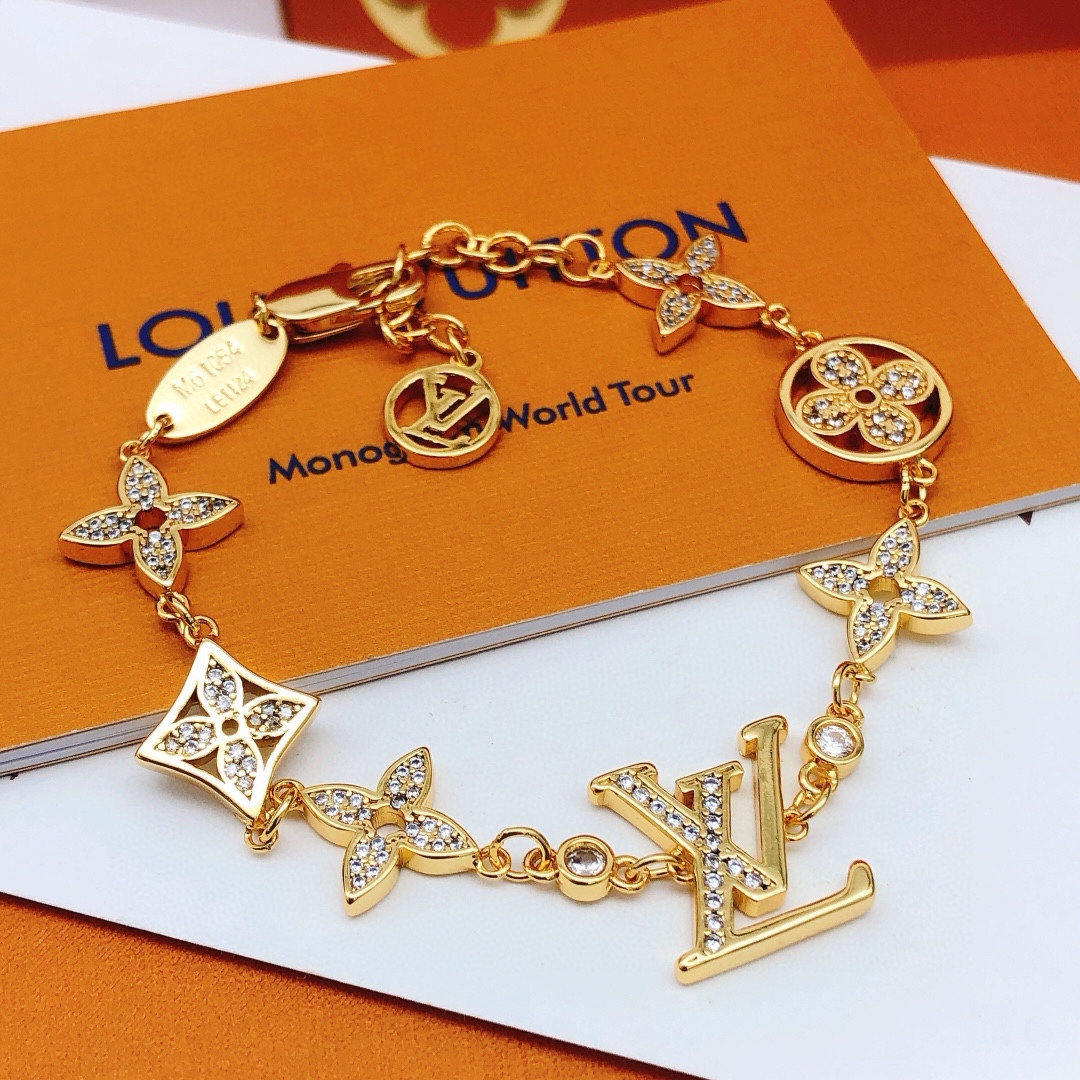 Louis Vuitton Gold-Tone Monogram Bracelet - Comprehensive 5