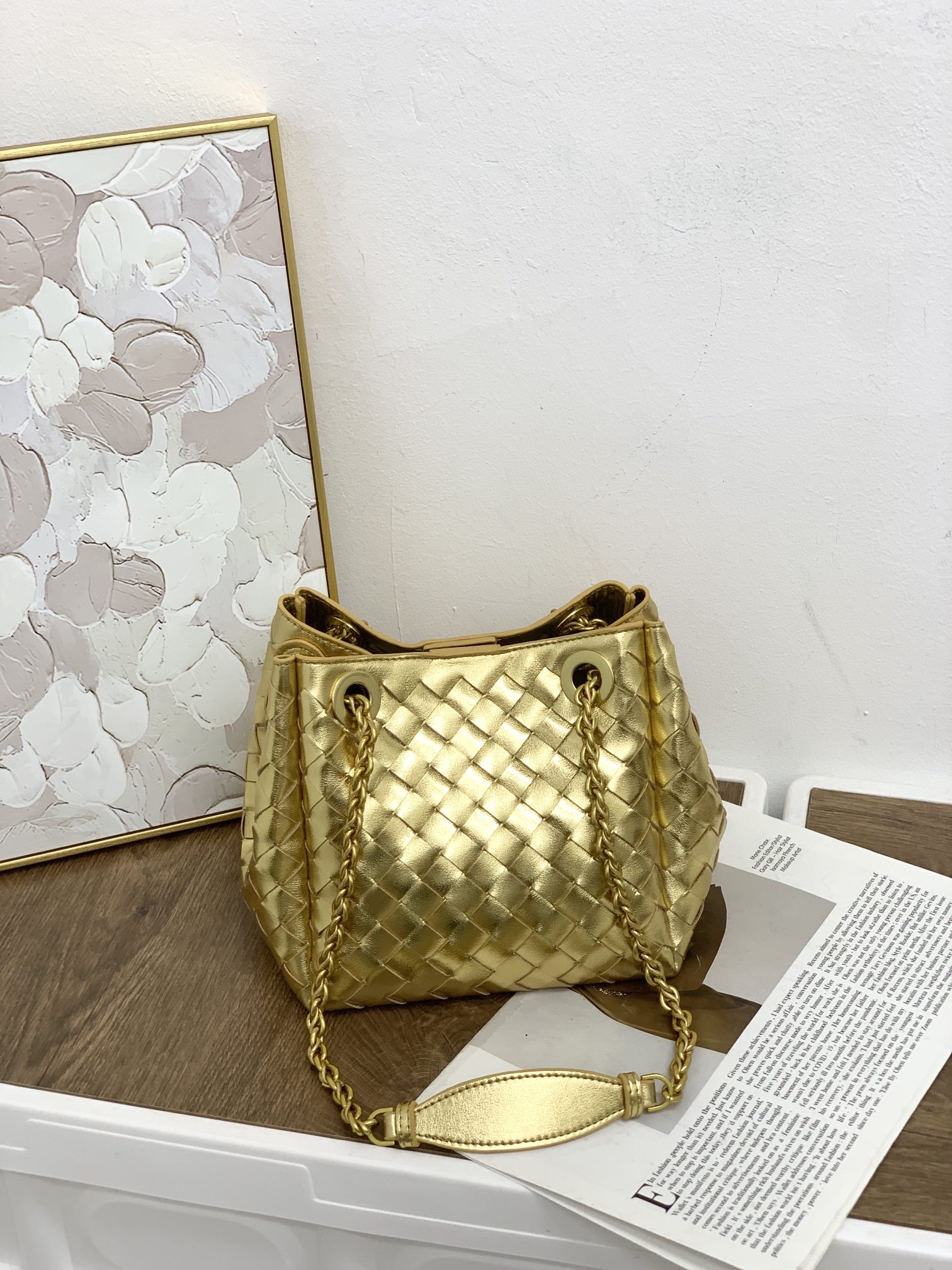 🌿2025早春链条⛓️降落伞-金色
#降落伞链条款增加了另一种“知性高贵”的美感💐，链条可以调节不一样的