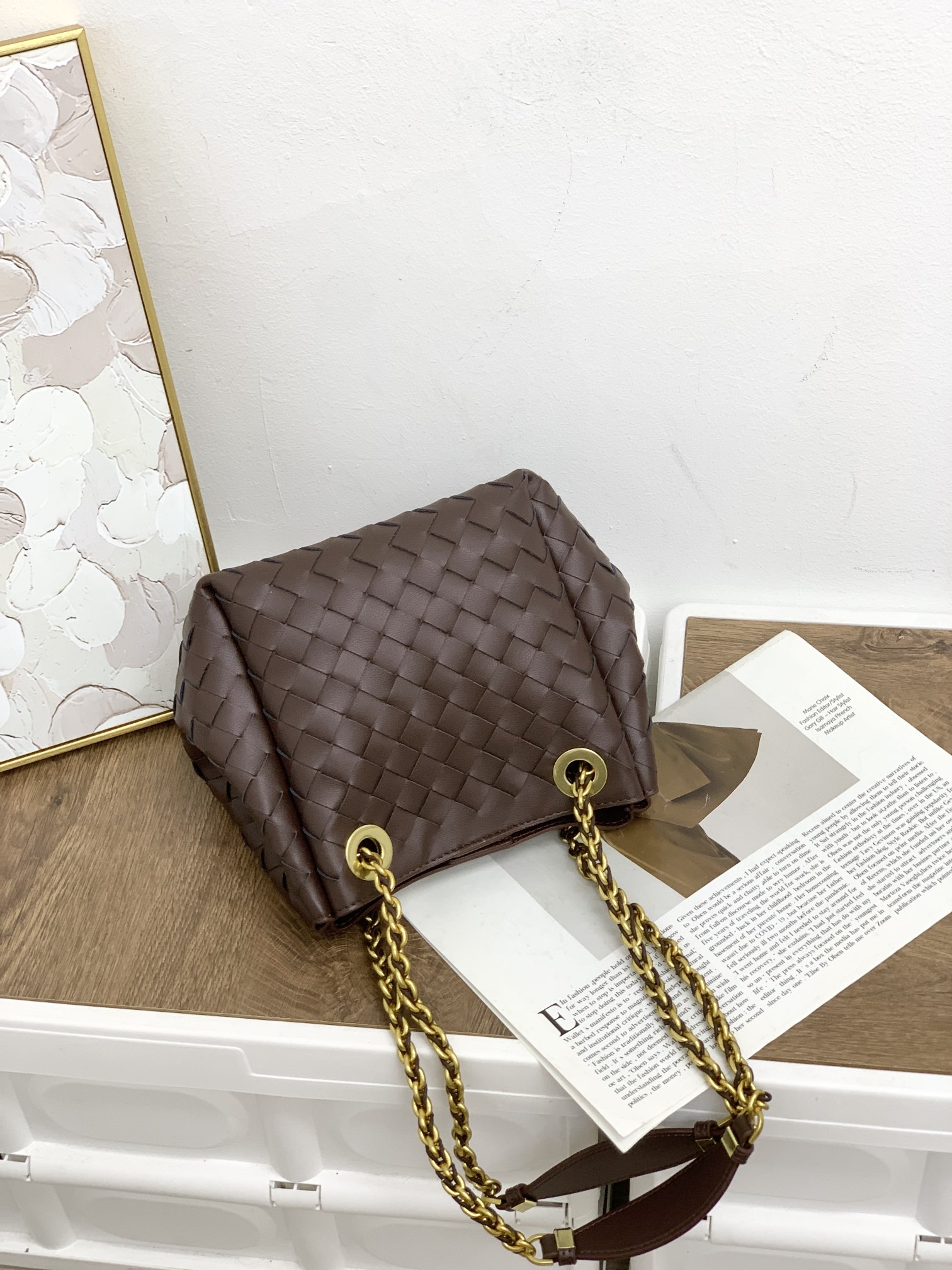 🌿2025早春链条⛓️降落伞-咖啡
#降落伞链条款增加了另一种“知性高贵”的美感💐，链条可以调节不一样的